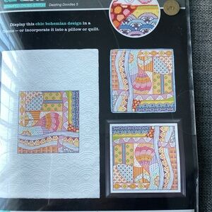 #697 Artiste bohemian style stamped cross stitch kit Beautiful